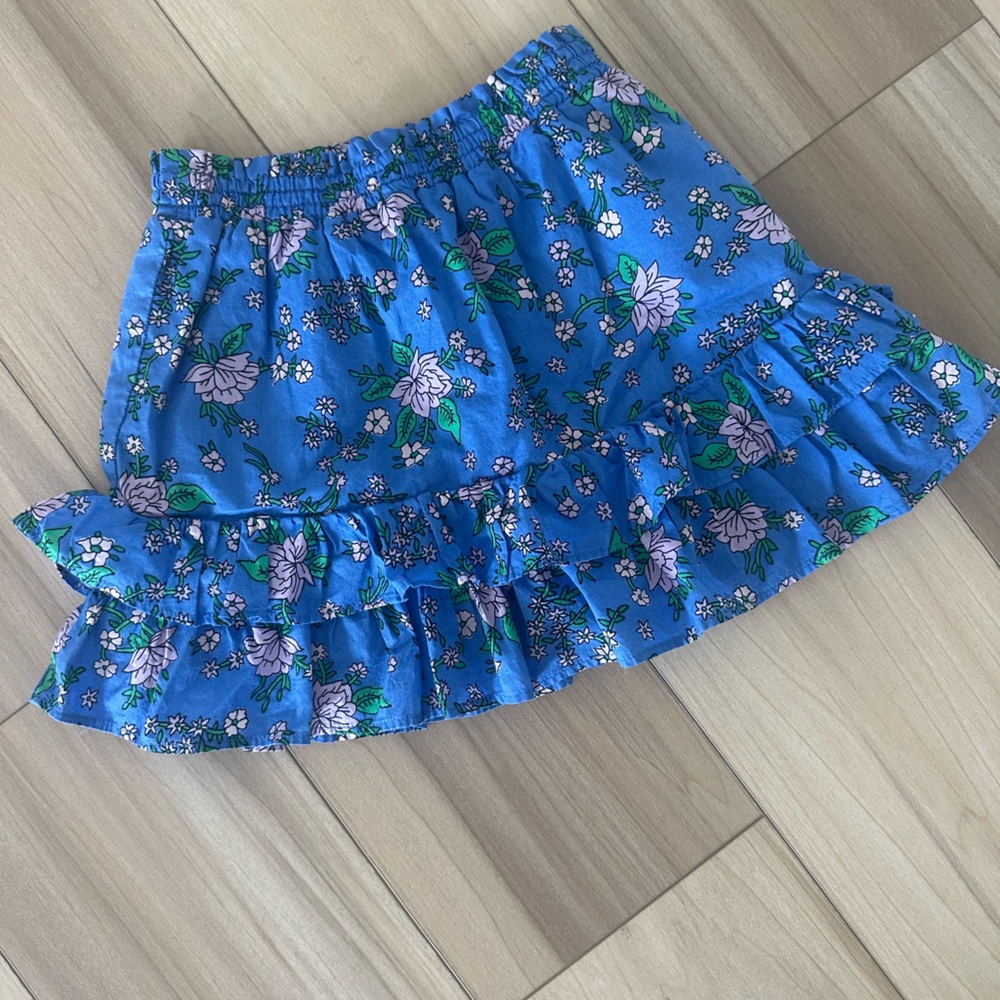 J. Crew Blue Floral Kids Skirt